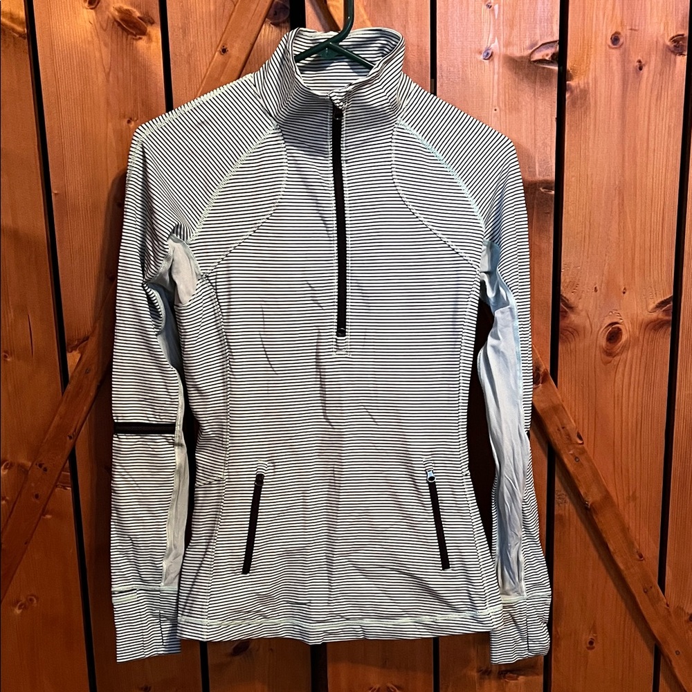 Lululemon Striped Half-Zip Pullover Running Top